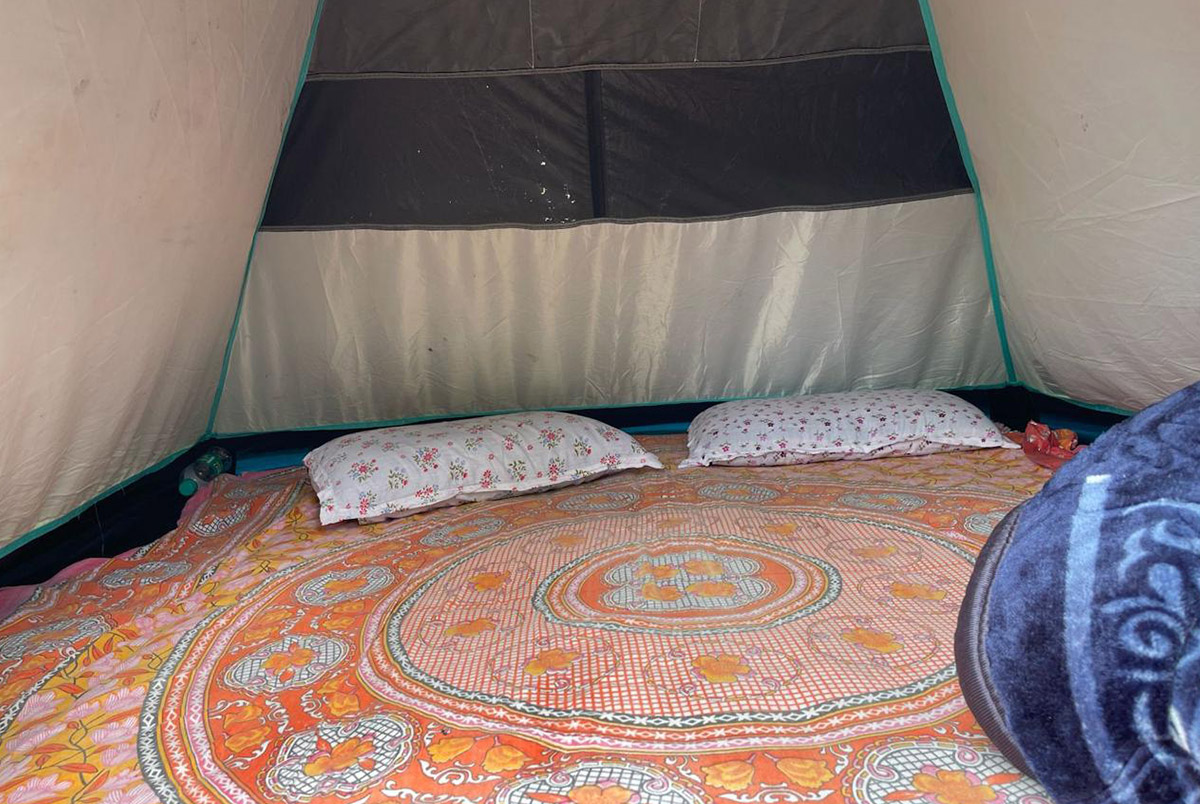 Tent inside